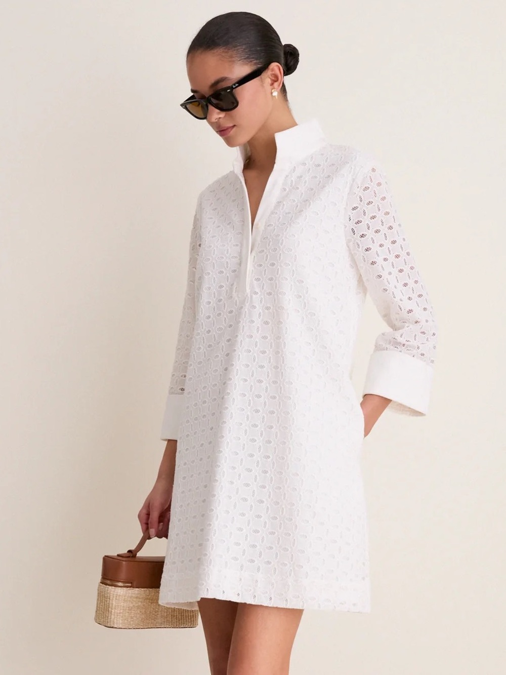 Tuckernuck White Eyelet Megan Shift Dress Size XXL